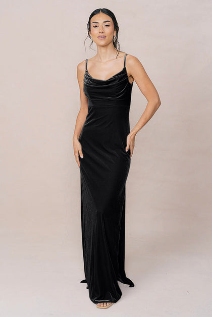 Skye Velvet Dress | Made To Order | Black