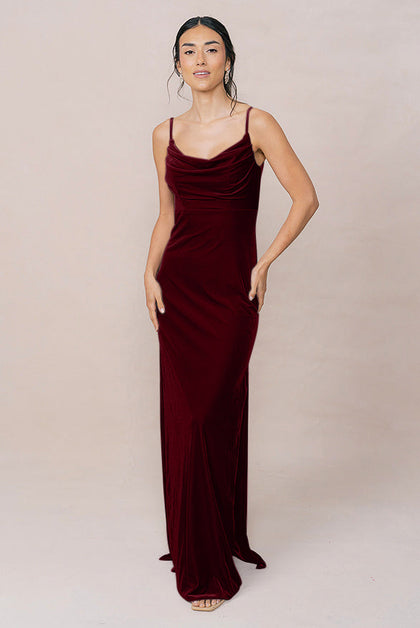 Skye Velvet Dress | Made To Order | Burgundy
