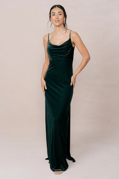 Skye Velvet Dress | Made To Order | Classic Emerald