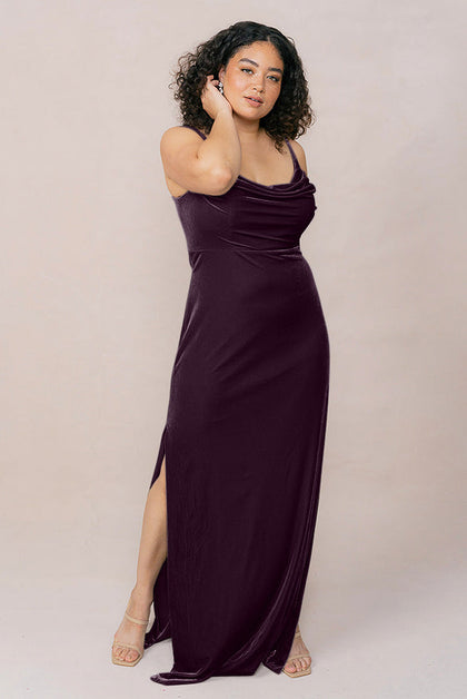 Skye Velvet Dress | Made To Order | Purple