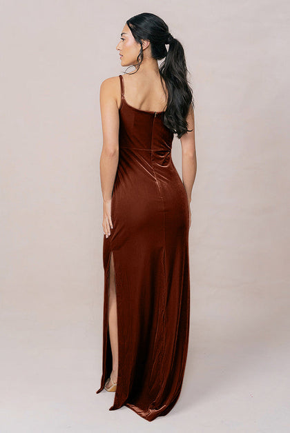 Skye Velvet Dress | Made To Order | Rust