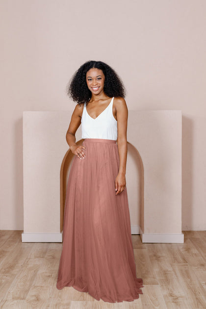 Skylar Tulle Skirt | Made To Order - Desert Rose