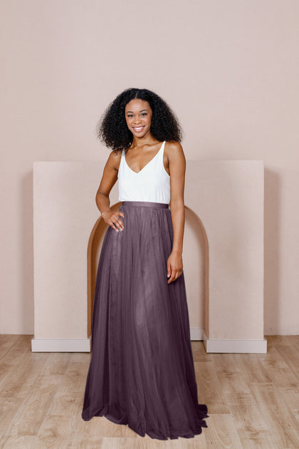 Skylar Tulle Skirt | Made To Order - Dusty Purple