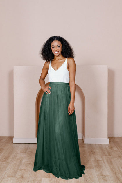 Skylar Tulle Skirt | Made To Order - Greenery