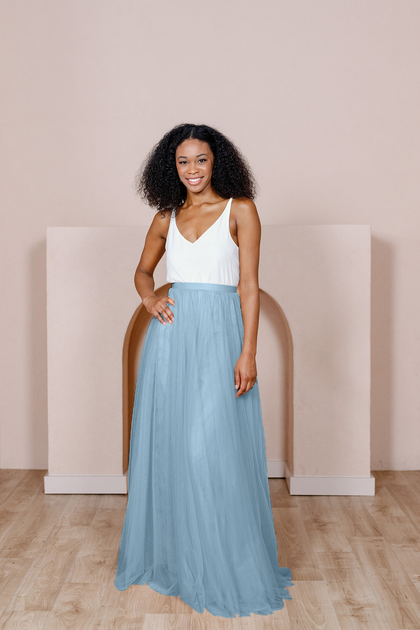 Skylar Tulle Skirt | Made To Order - Light Blue