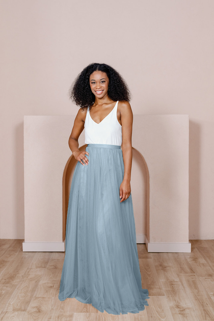 Skylar Tulle Skirt | Made To Order - Sky Blue
