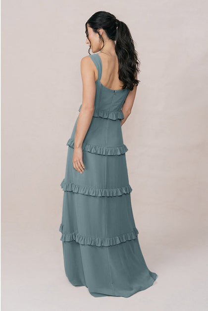 Sloane Chiffon Dress | Made To Order | Eucalyptus