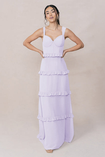 Sloane Chiffon Dress | Made To Order | Light Lavender
