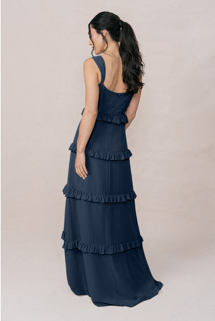 Sloane Chiffon Dress | Made To Order | Romantic Blue