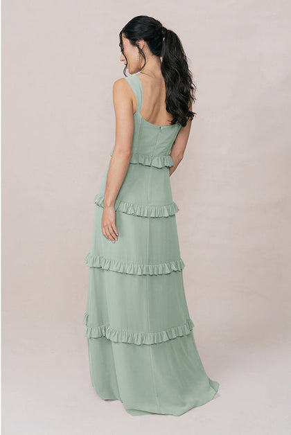 Sloane Chiffon Dress | Made To Order | Sage