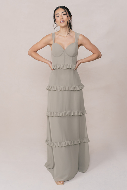 Sloane Chiffon Dress | Made To Order | Sage