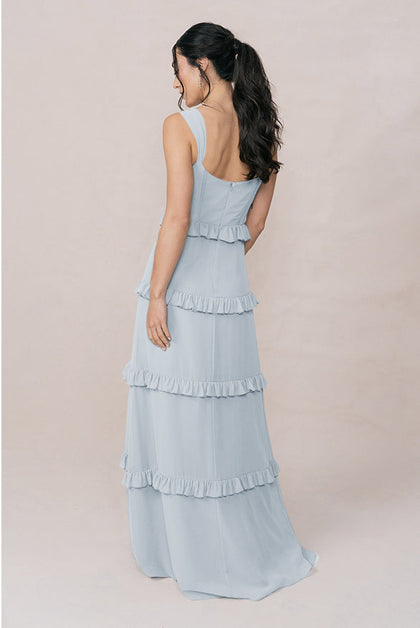 Sloane Chiffon Dress | Made To Order | Sky Blue
