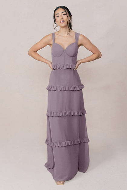 Sloane Chiffon Dress | Made To Order | Wisteria