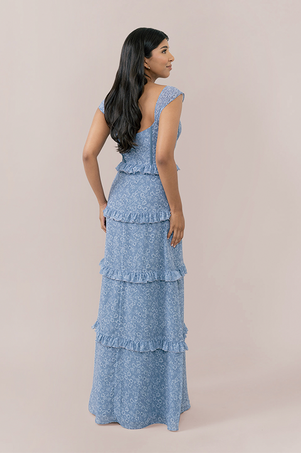 revelry sloane chiffon dress Sloane Luxe Chiffon Floral Print Dress