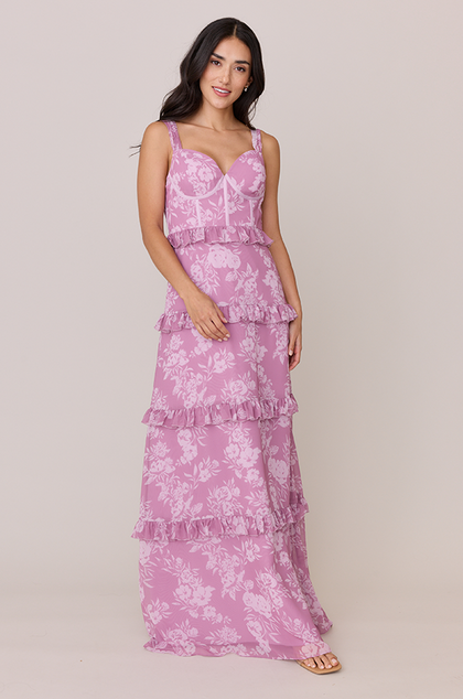 Model: Saije; Size: 4; Please note the boning in the final dress will be Mauve Pink and not Rose Petal pictured