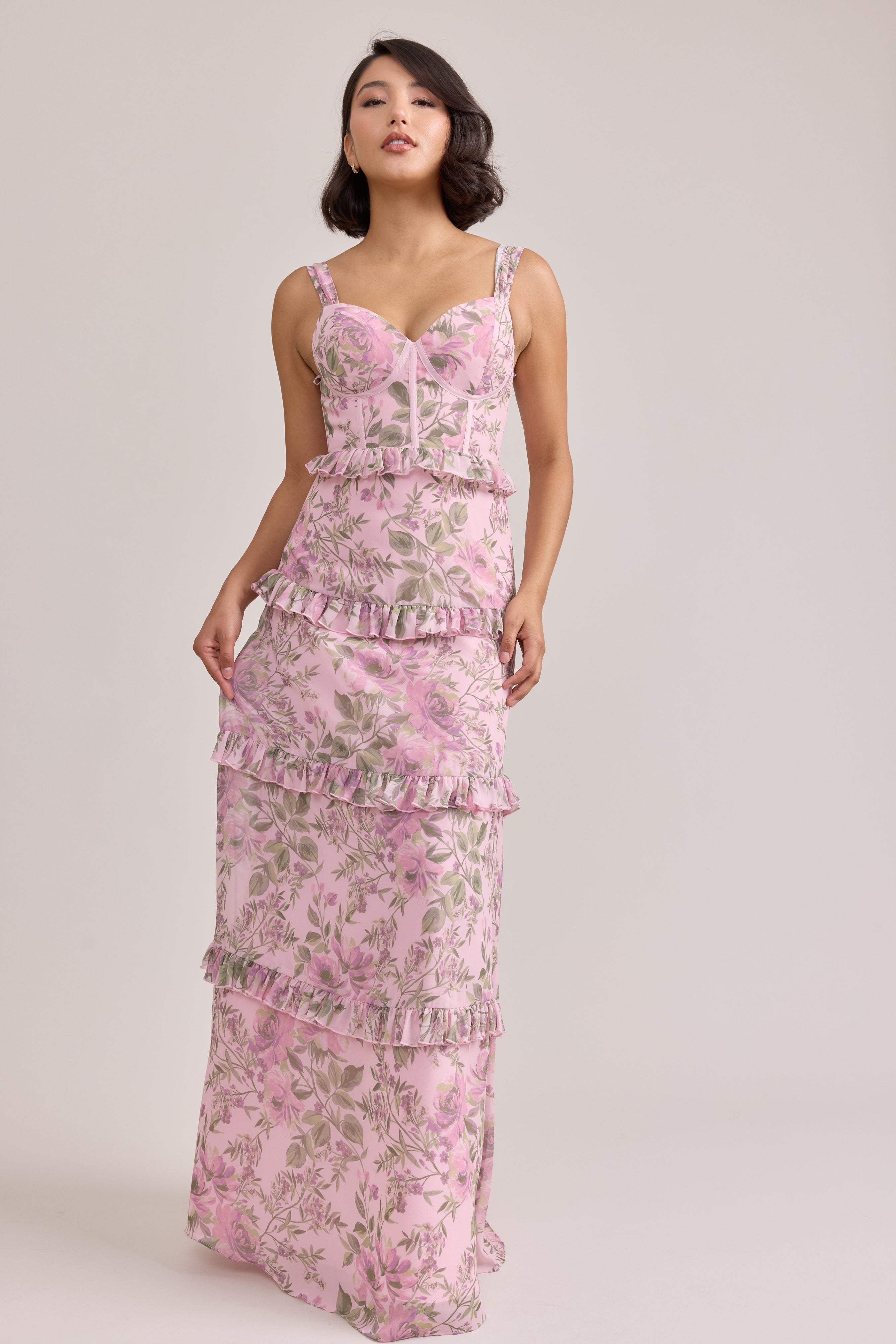 Sloane Chiffon Floral Print Dress