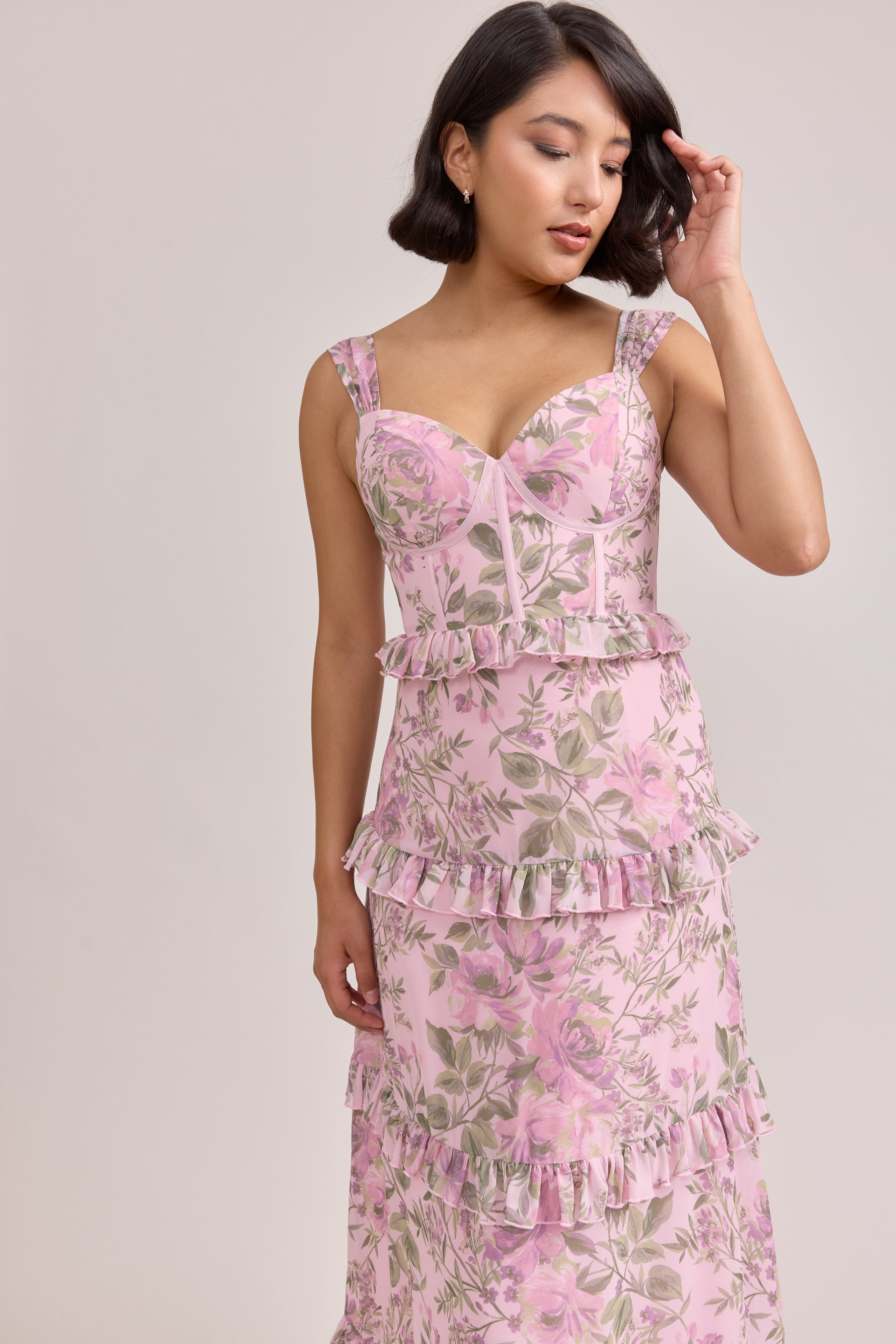 Sloane Chiffon Floral Print Dress