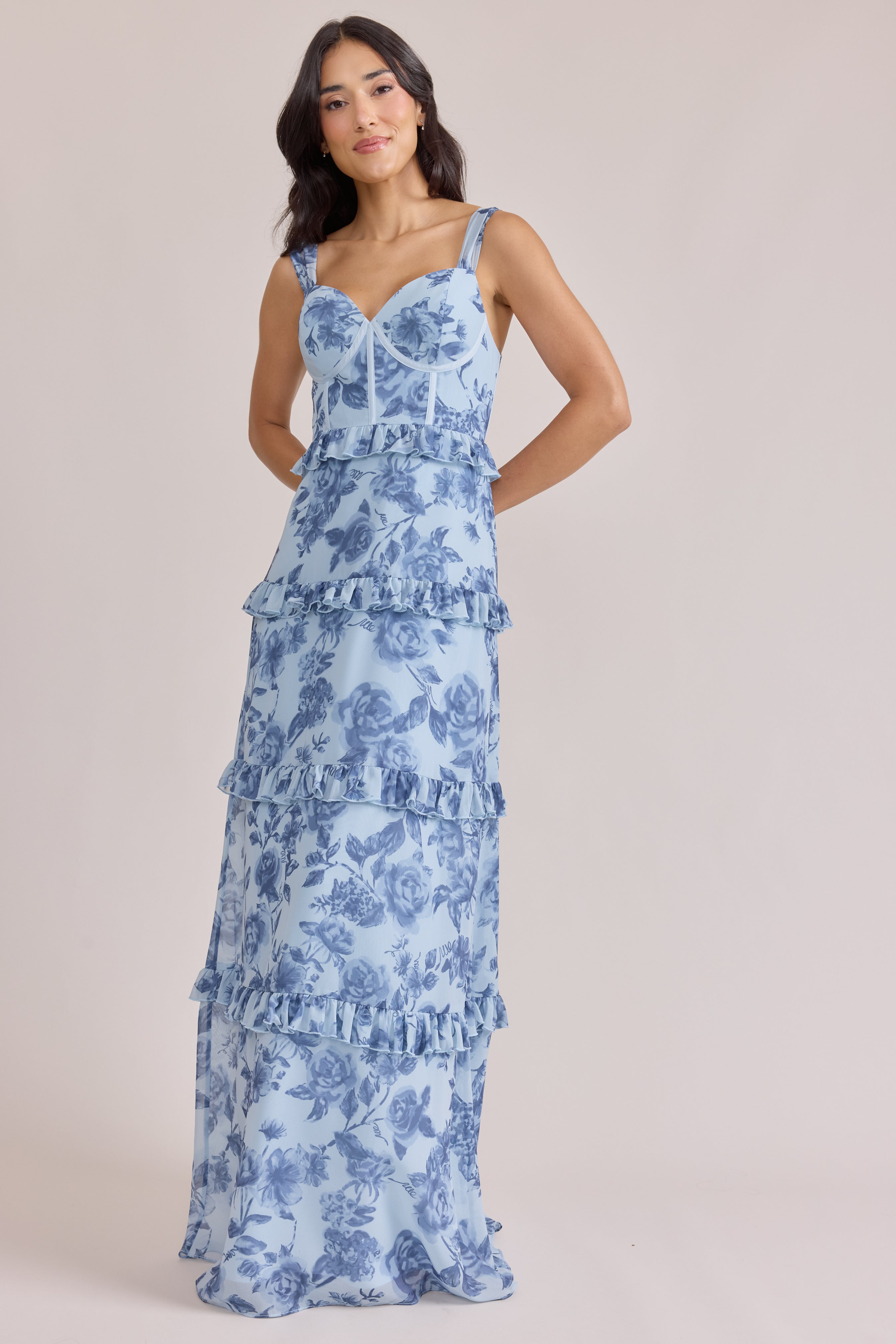 Sloane Chiffon Floral Print Dress