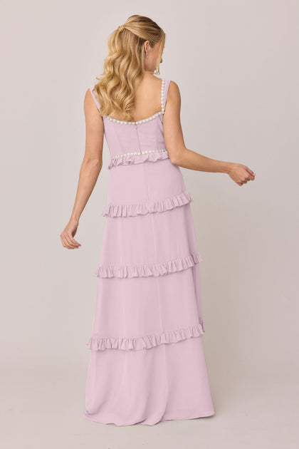Sloane Luxe Chiffon Dress | Made To Order | Baby Pink