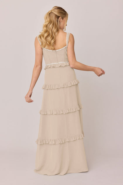 Sloane Luxe Chiffon Dress | Made To Order | Champagne