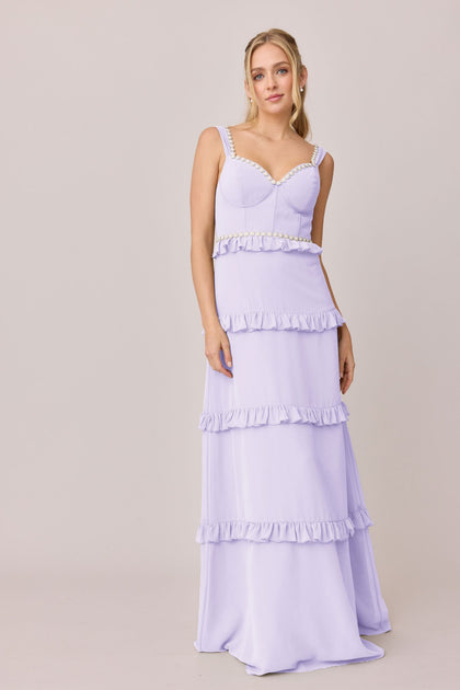 Sloane Luxe Chiffon Dress | Made To Order | Light Lavender