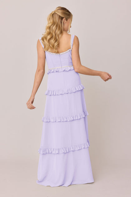 Sloane Luxe Chiffon Dress | Made To Order | Light Lavender