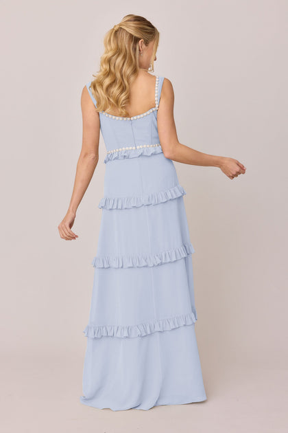 Sloane Luxe Chiffon Dress | Made To Order | Periwinkle