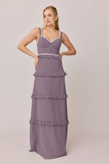 Sloane Luxe Chiffon Dress | Made To Order | Wisteria