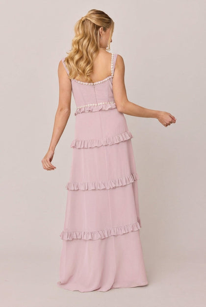 Sloane Luxe Chiffon Dress | Made To Order | Blush Pink