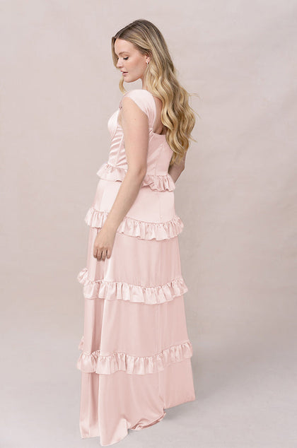 Sloane Satin Dress | Made To Order | Blush