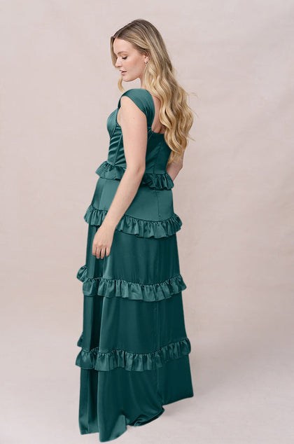 Sloane Satin Dress | Made To Order | Classic Emerald