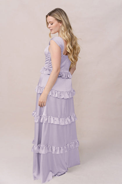 Sloane Satin Dress | Made To Order | Light Lavender