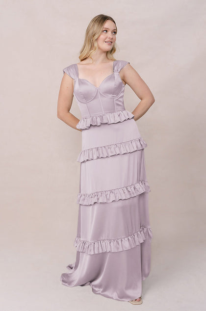 Sloane Satin Dress | Made To Order | Lilac