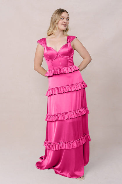 Sloane Satin Dress | Made To Order | Malibu Pink