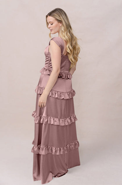 Sloane Satin Dress | Made To Order | Rose Quartz