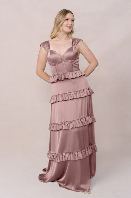 Sloane Satin Dress | Made To Order | Rose Quartz