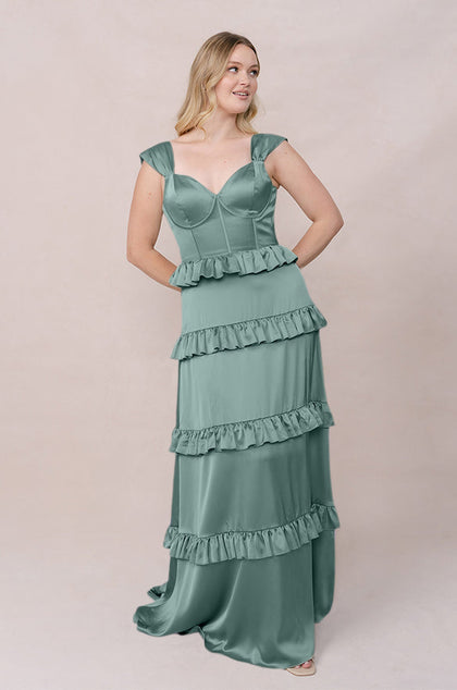 Sloane Satin Dress | Made To Order | Rosemary