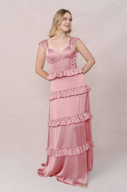 Sloane Satin Dress | Made To Order | Rosette