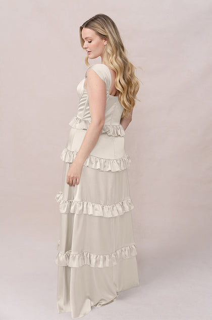 Sloane Satin Dress | Made To Order | Soft Champagne