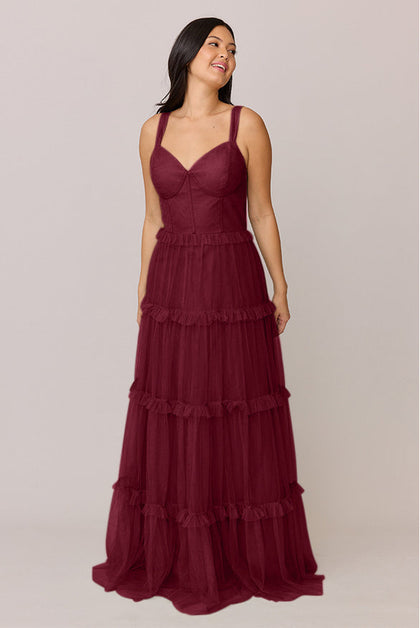 Sloane Tulle Dress | Made To Order | Cabernet