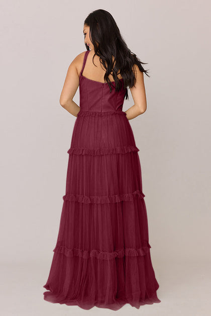Sloane Tulle Dress | Made To Order | Cabernet