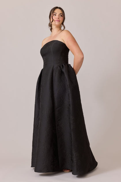 Sofia Jacquard Dress | Made To Order | Black