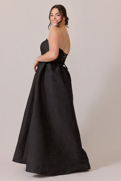 Sofia Jacquard Dress | Made To Order | Black