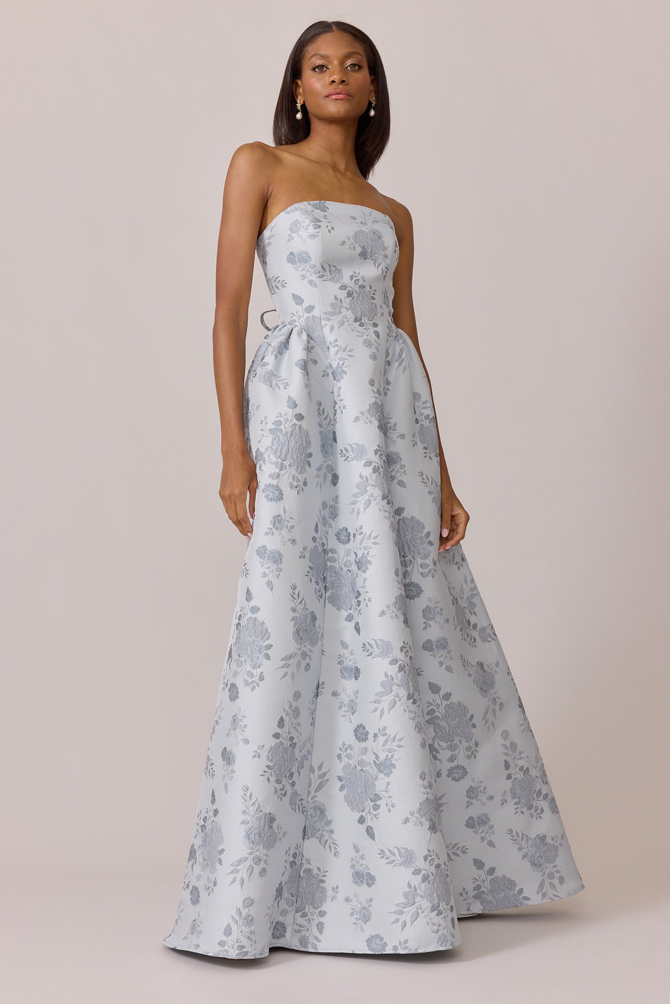 新品LE’RURE Shoulder ribbon jacquard dress LE'RURE Shoulder ribbon jacquard dress