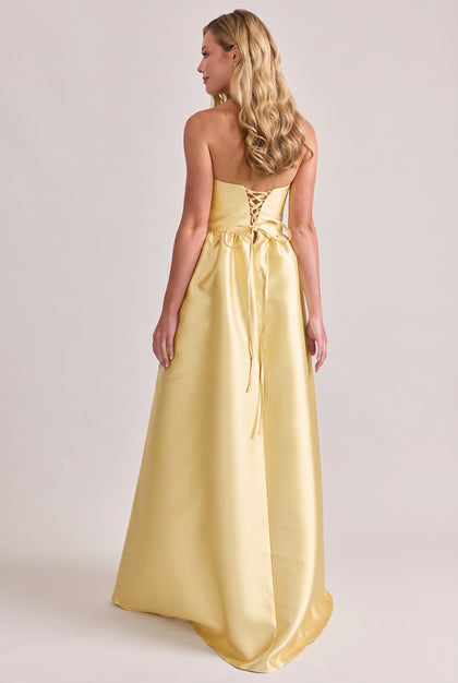 Sofia Mikado Dress | Butter Yellow