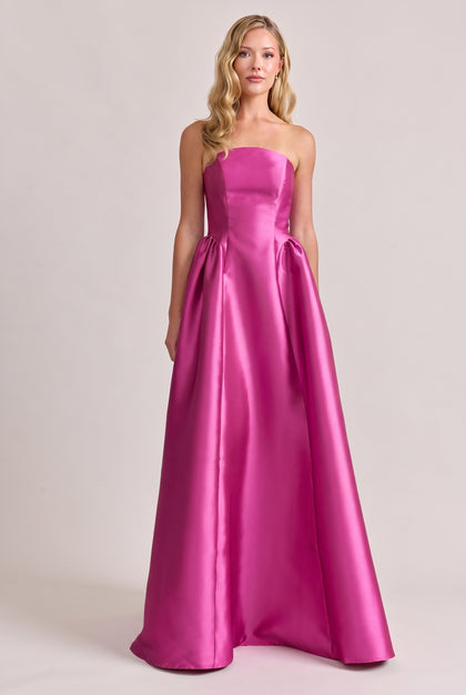 Sofia Mikado Dress | Fuchsia