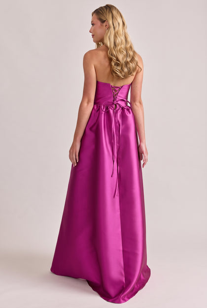 Sofia Mikado Dress | Fuchsia