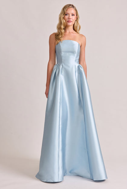 Sofia Mikado Dress | Sky Blue