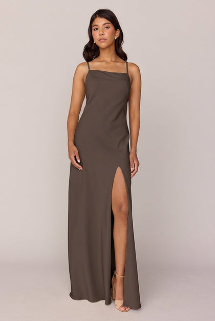 Steph Crepe Dress | Made To Order | Espresso