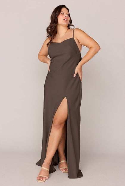 Steph Crepe Dress | Made To Order | Espresso
